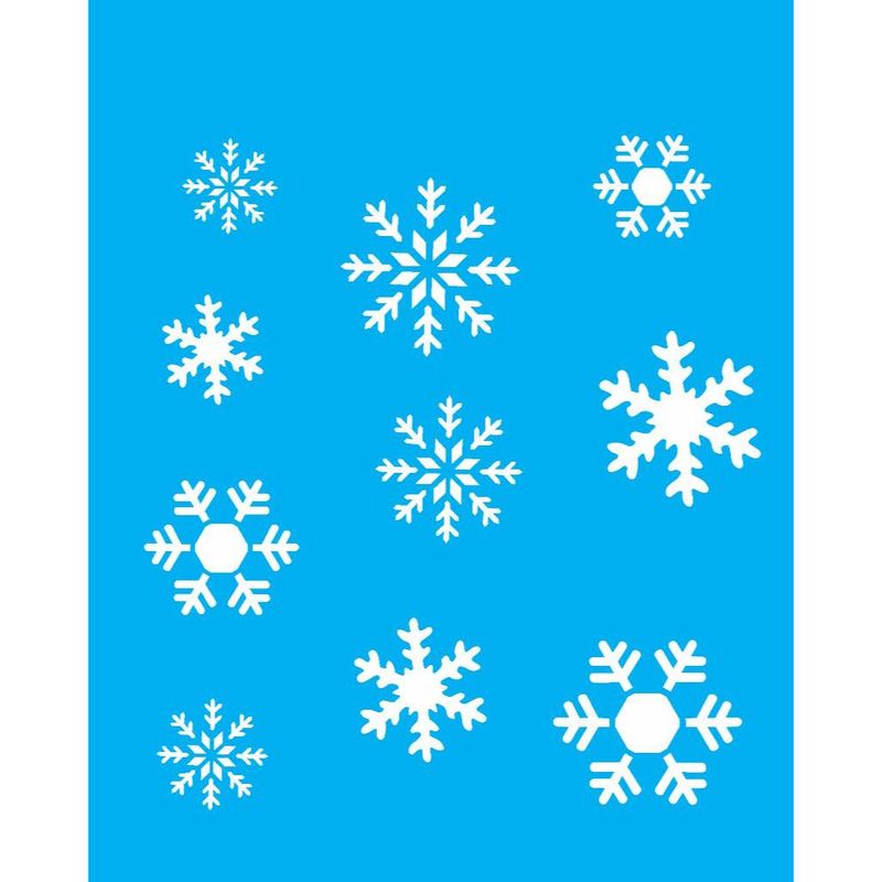 Stencil Pintura Flocos de Neve 1786 20x25 Opa