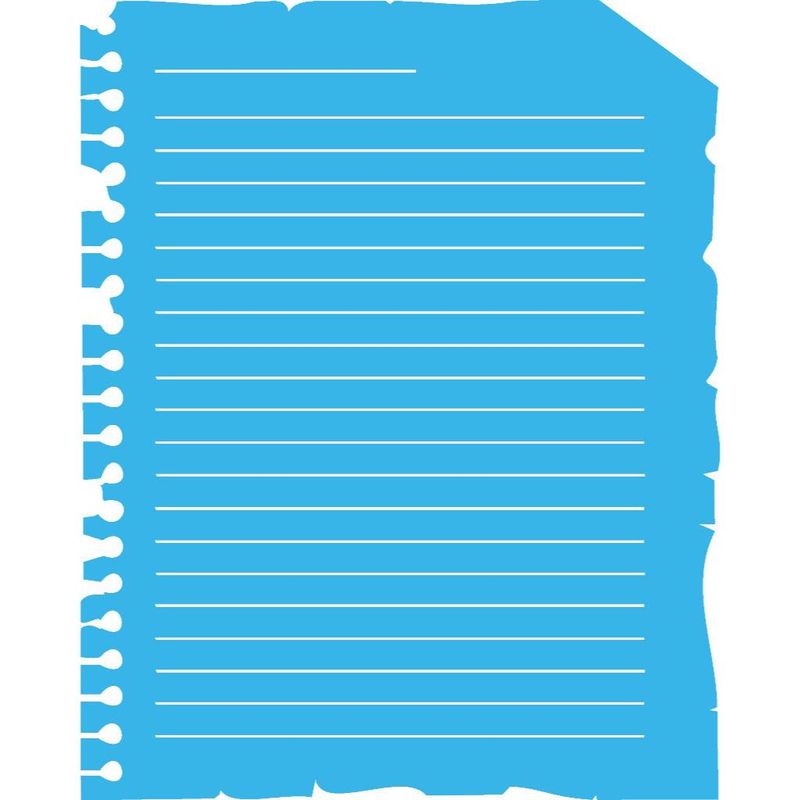 Stencil Pintura Folha de Caderno Antiga 1828 20x25 Opa
