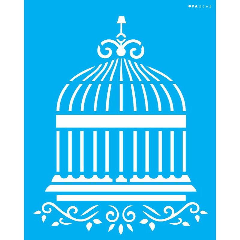Stencil Pintura Gaiola Ii 2362 20x25 Opa