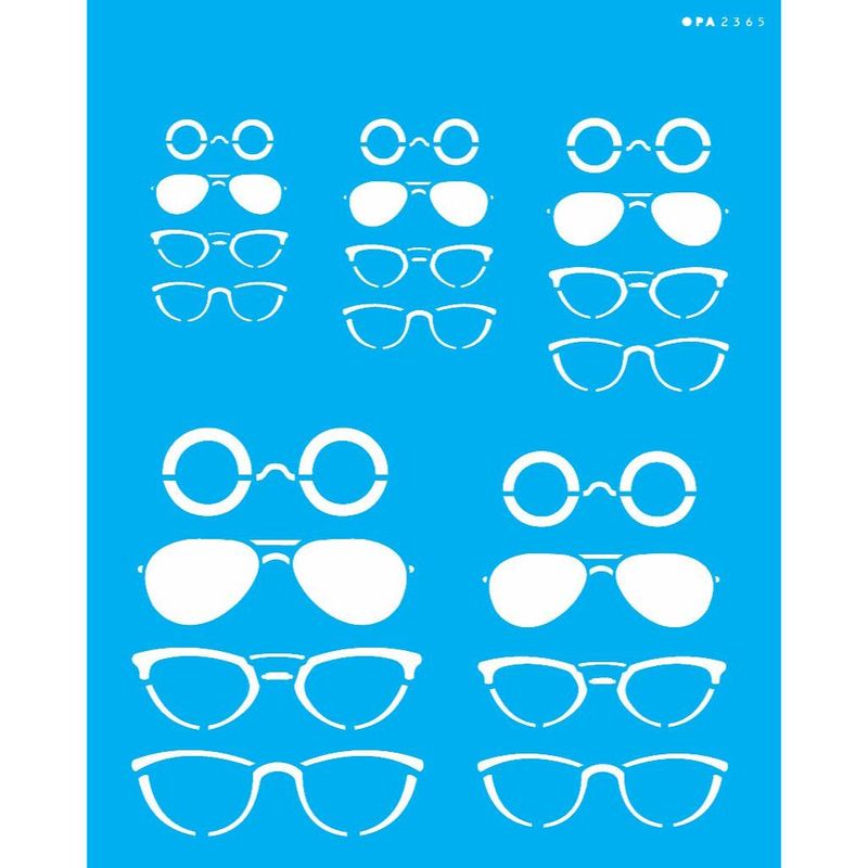 Stencil Pintura Oculos 2365 20x25 Opa