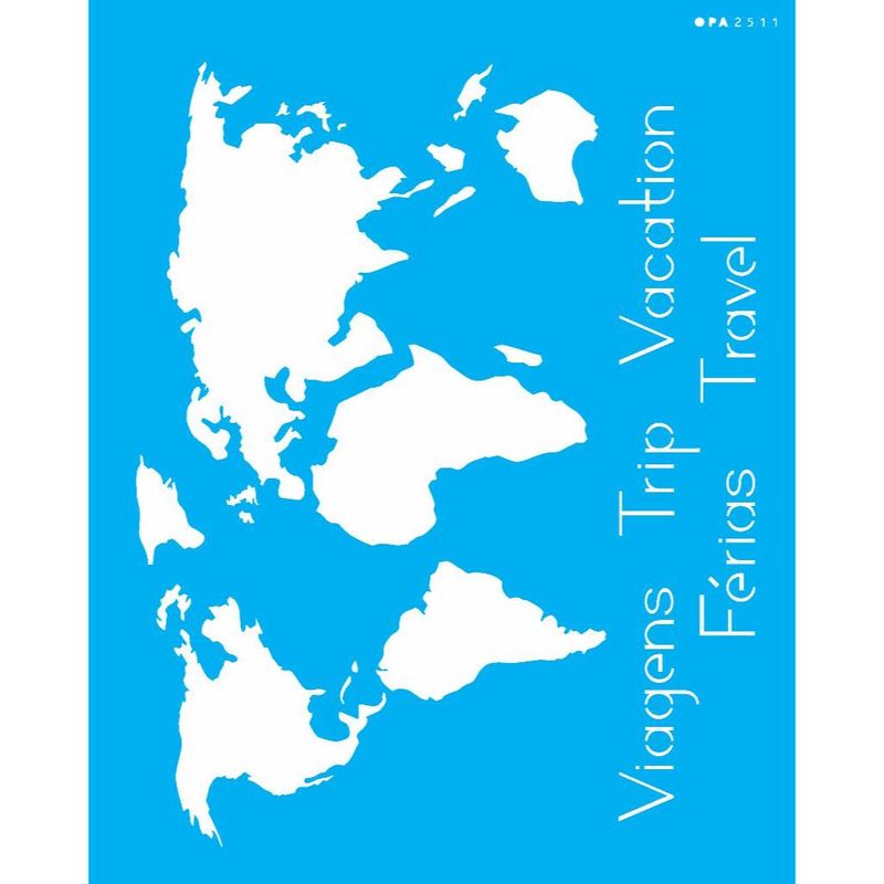 Stencil Pintura Mapa 2511 20x25 Opa