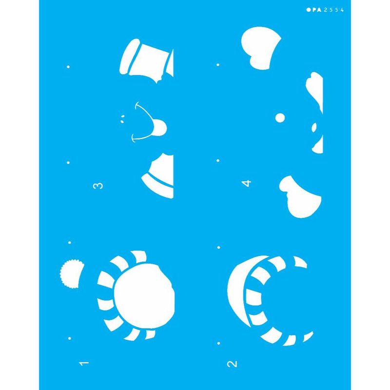 Stencil Pintura Boneco de Neve 2554 20x25 Opa