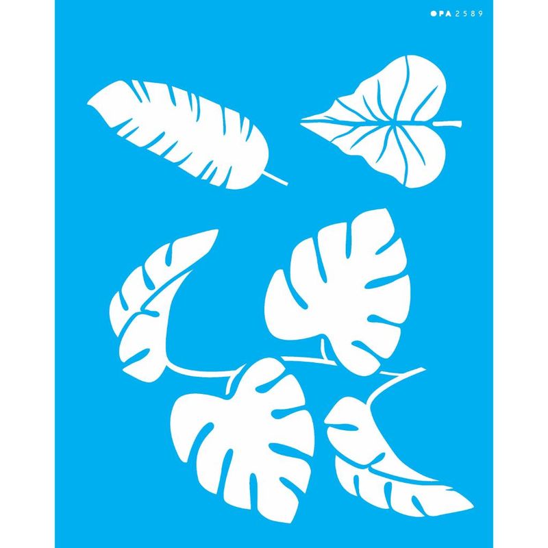 Stencil Pintura Plantas Tropicais 2589 20x25 Opa