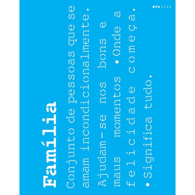 Stencil Pintura Frase Siginificado Familia 2724 20x25 Opa