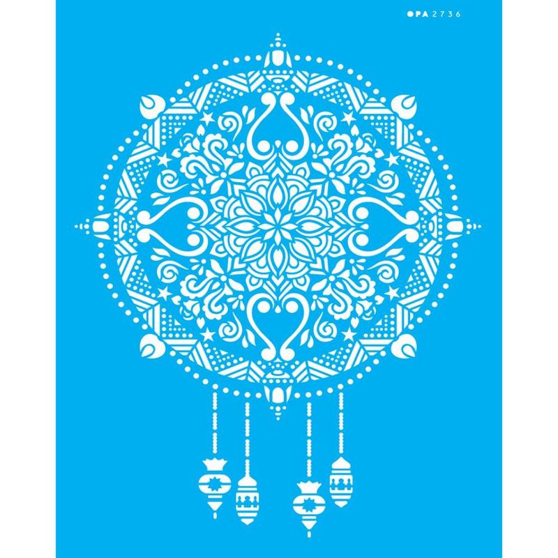 Stencil Pintura Mandala Natalina 2736 20x25 Opa