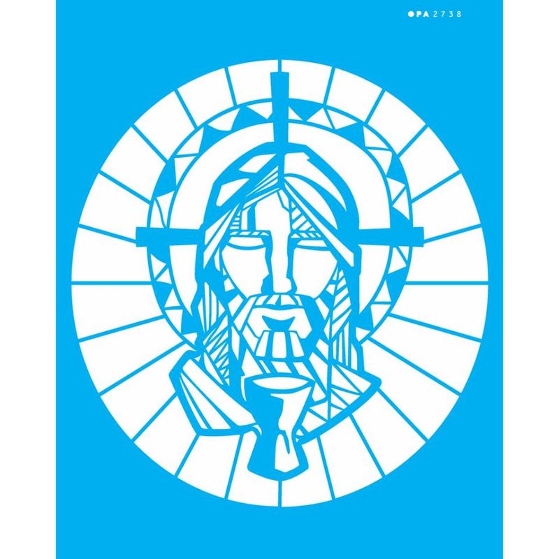 Stencil Pintura Vitral Jesus 2738 20x25 Opa