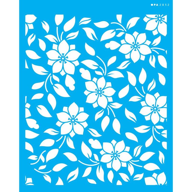Stencil Pintura Estamparia Flores do Campo I 2852 20x25 Opa