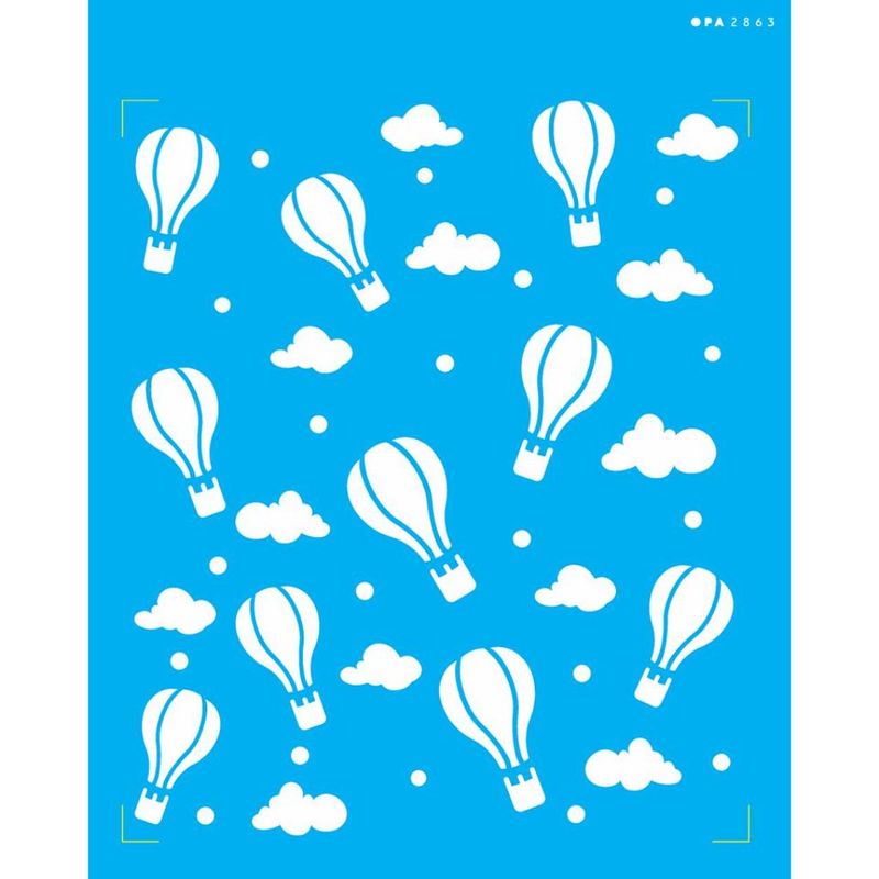 Stencil Pintura Infantil Estamparia Baloes I 2863 20x25 Opa