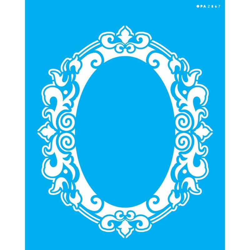 Stencil Pintura Moldura Arabescos I 2867 20x25 Opa