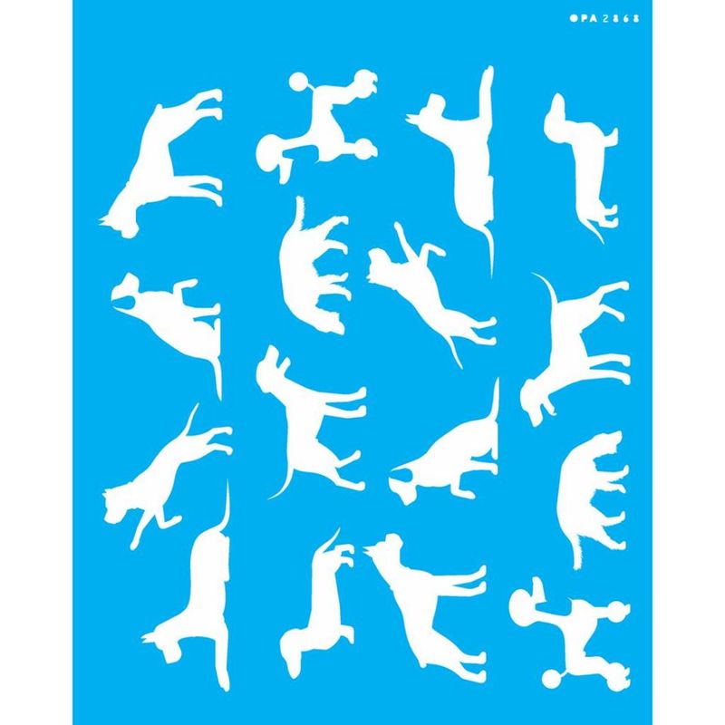 Stencil Pintura Pet Estamparia Caes I 2868 20x25 Opa