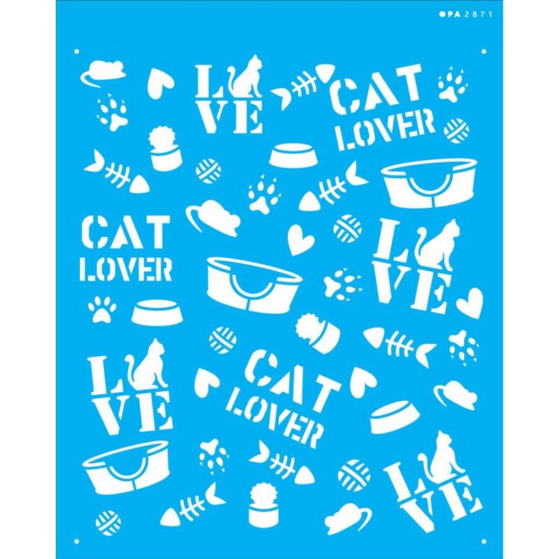 Stencil Pintura Pet Estamparia Gatos Ii 2871 20x25 Opa