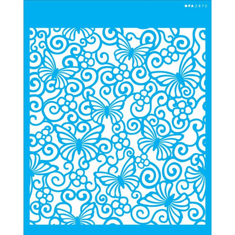 Stencil Pintura Renda Borboletas 2872 20x25 Opa