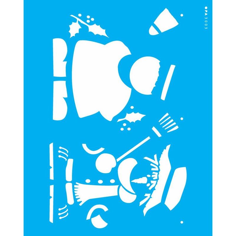 Stencil Pintura Boneco de Neve 3003 20x25 Opa