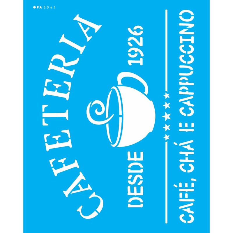 Stencil Pintura Culinaria Cafeteria 3045 20x25 Opa