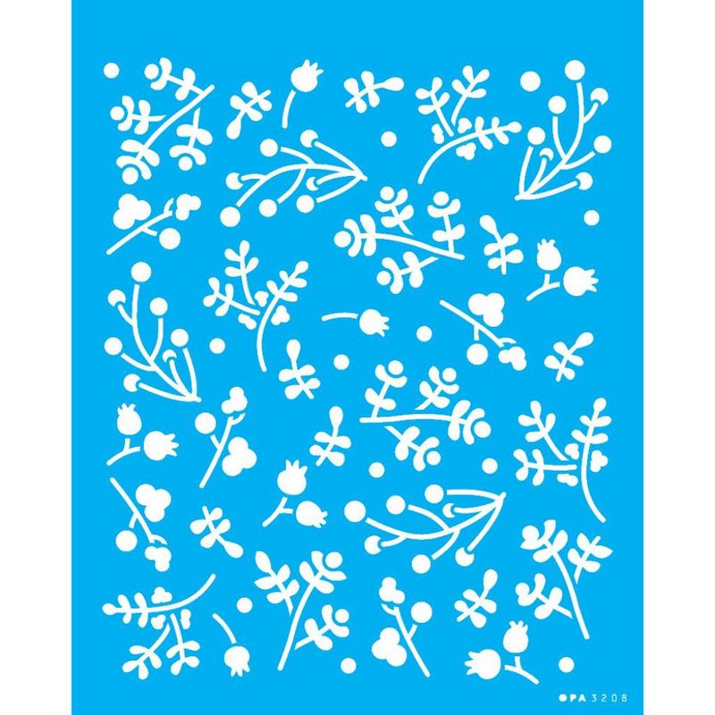 Stencil Pintura Estamparia Ramos Escandinavos Ii 3208 20x25 Opa