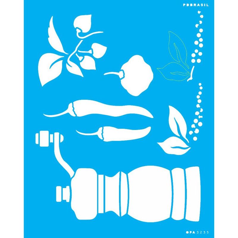 Stencil Pintura Pdbrasil Moedor de Pimenta 3235 20x25 Opa