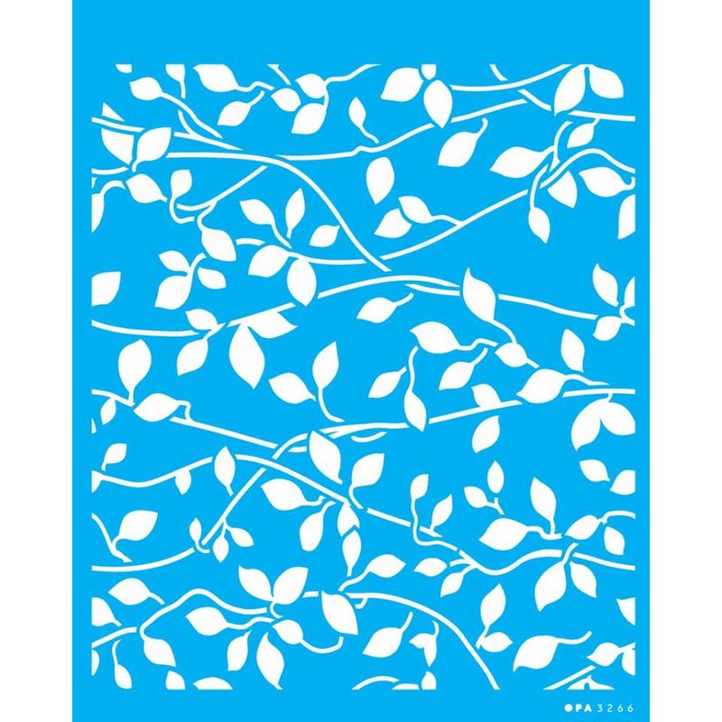 Stencil Pintura Estamparia Folhas Iii 3266 20x25 Opa