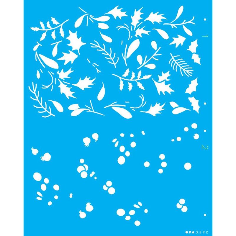 Stencil Pintura Estamparia Ramos de Azevinho 3292 20x25 Opa