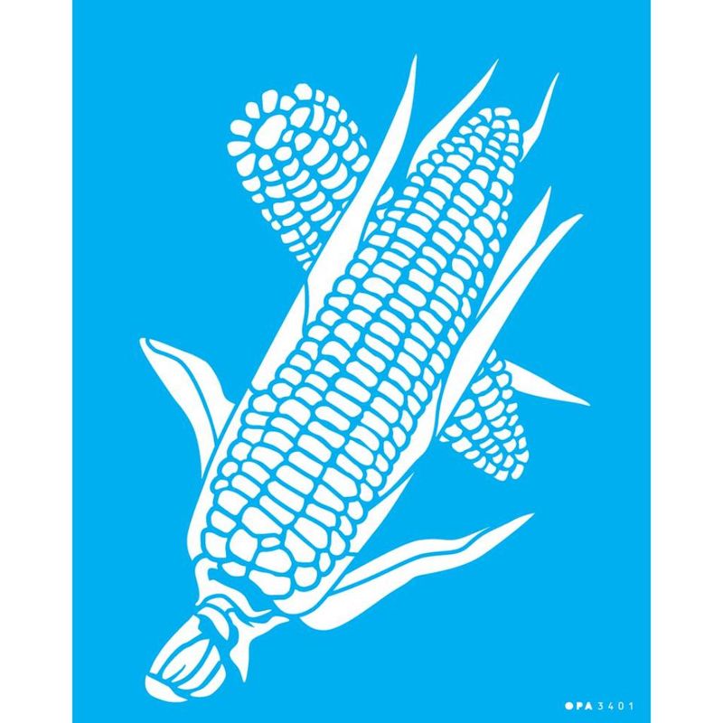 Stencil Pintura Cereal Espiga de Milho 3401 20x25 Opa