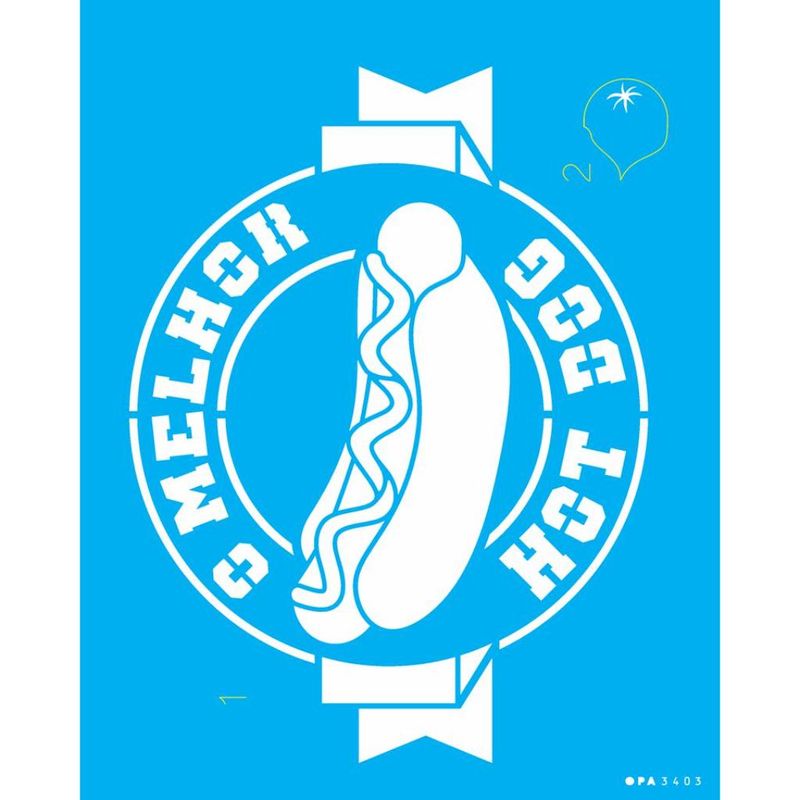 Stencil Pintura Culinaria Hot Dog 3403 20x25 Opa