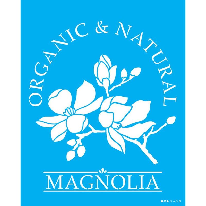Stencil Pintura Farmhouse Magnolias 3266 20x25 Opa