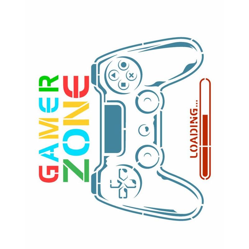 Stencil Pintura Videogame Gamer Zone 3529 20x25 Opa