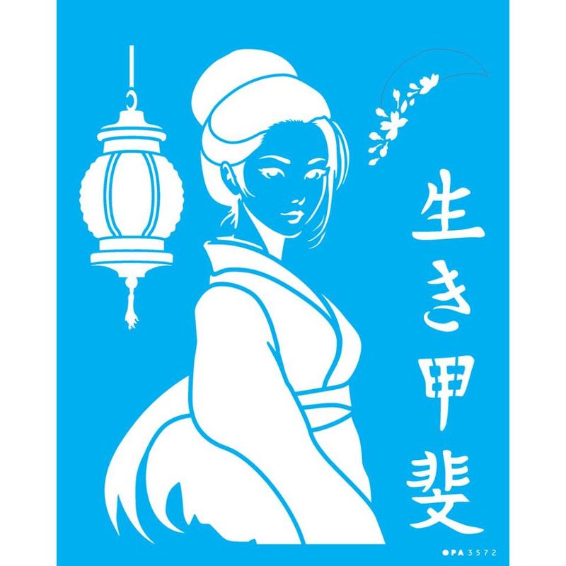 Stencil Pintura Oriental Ikigai 3572 20x25 Opa