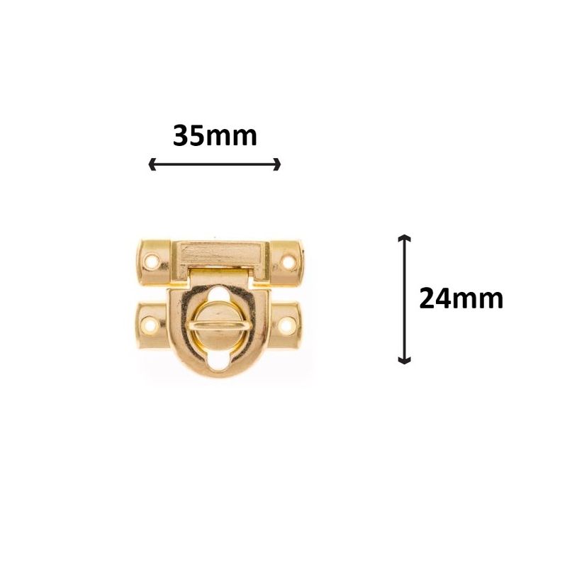 Fecho Cadeado para Caixa Pequeno Kit 5 Unidades Latonado Ouro