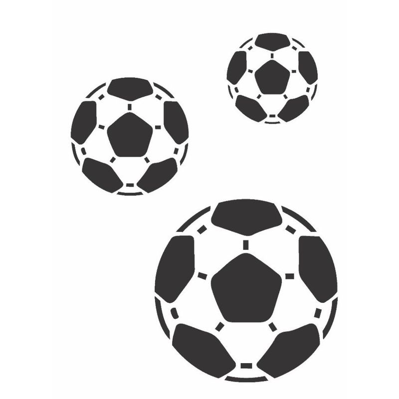 Stencil Pintura Bolas de Futebol 0161 15x20 Opa
