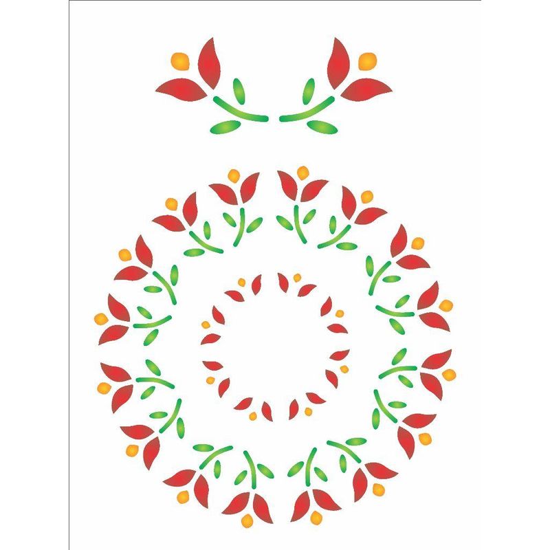 Stencil Pintura Mandala Flores I 0169 15x20 Opa