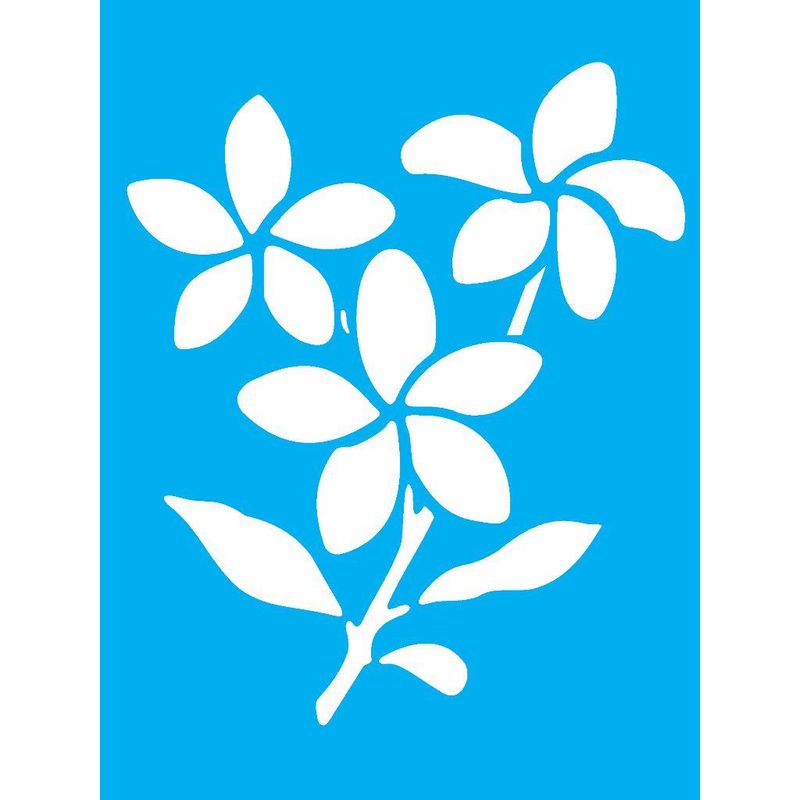 Stencil Pintura Flor Iii 0171 15x20 Opa