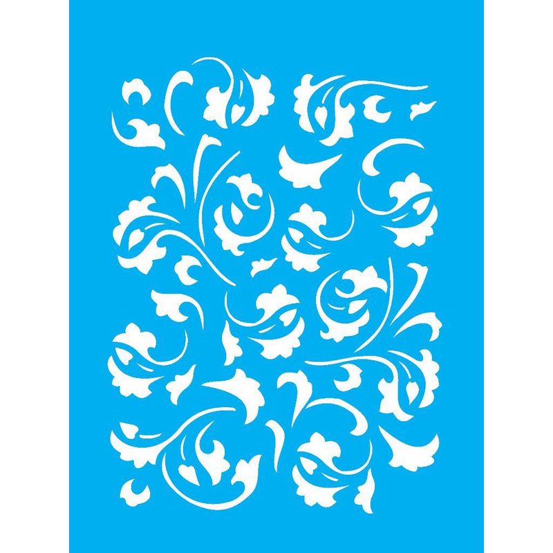 Stencil Pintura Estamparia Folhas 0380 15x20 Opa