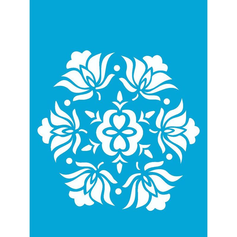 Stencil Pintura Mandala Flores Ii 0424 15x20 Opa