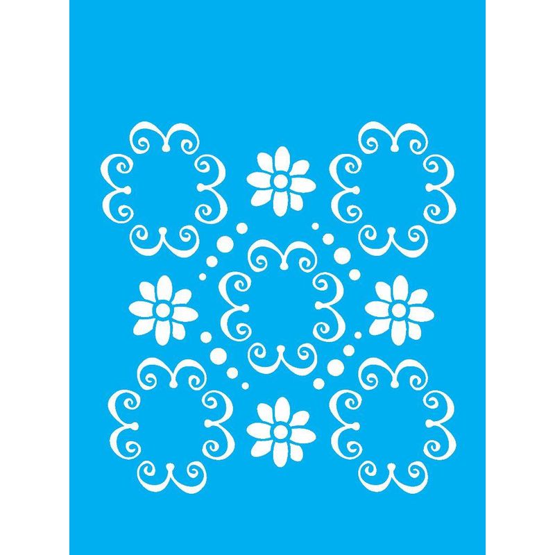 Stencil Pintura Vitral Floral 0512 15x20 Opa