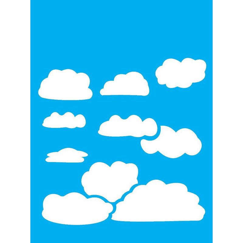 Stencil Pintura Nuvens 0746 15x20 Opa