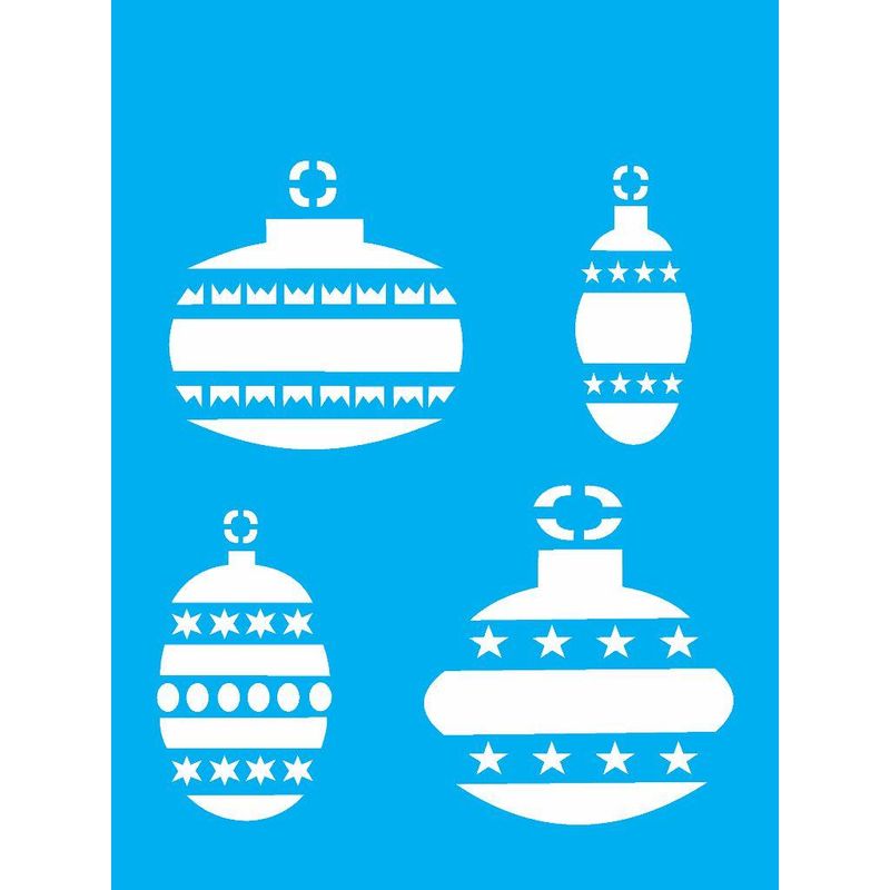 Stencil Pintura Enfeites de Natal 0872 15x20 Opa