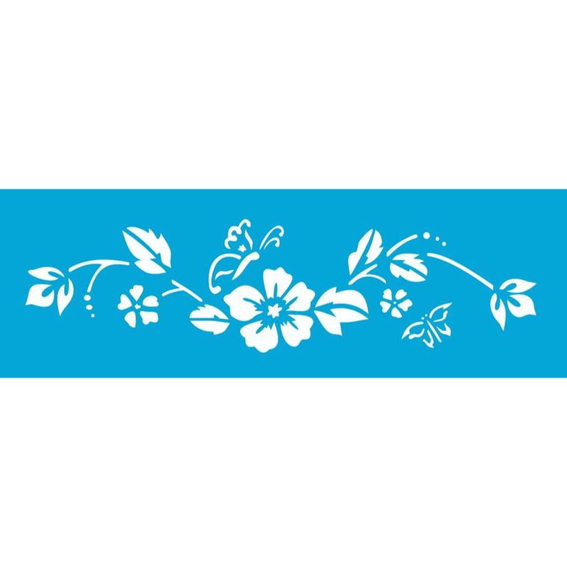 Stencil Pintura Opa 0279 Flores Papoulas 10x30