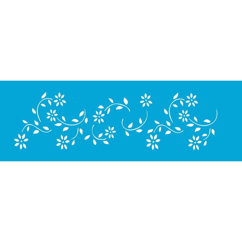 Stencil Pintura Opa 0341 Flores Margaridas Ii 10x30
