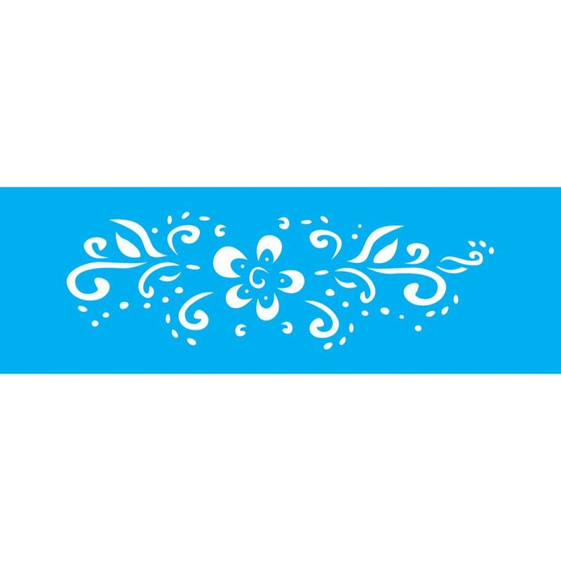 Stencil Pintura Opa 0342 Flor Estilizada 10x30