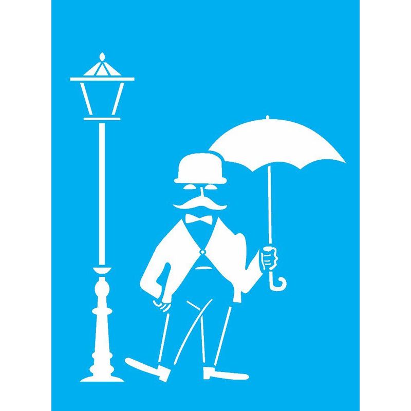 Stencil Pintura Cavalheiro Antigo 1143 15x20 Opa