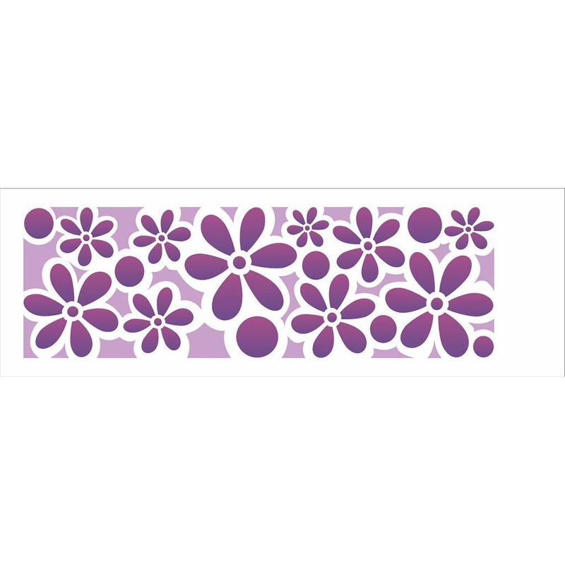 Stencil Pintura Opa 0493 Estampa Flores I 10x30