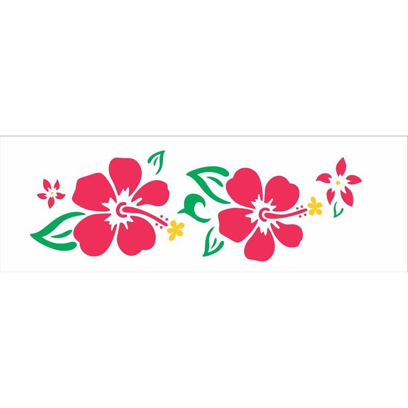 Stencil Pintura Opa 0496 Flores Hibisco I 10x30