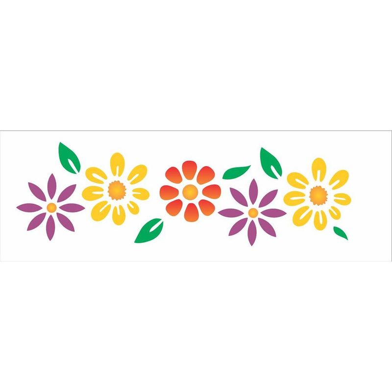Stencil Pintura Opa 0727 Flores Campestres I 10x30