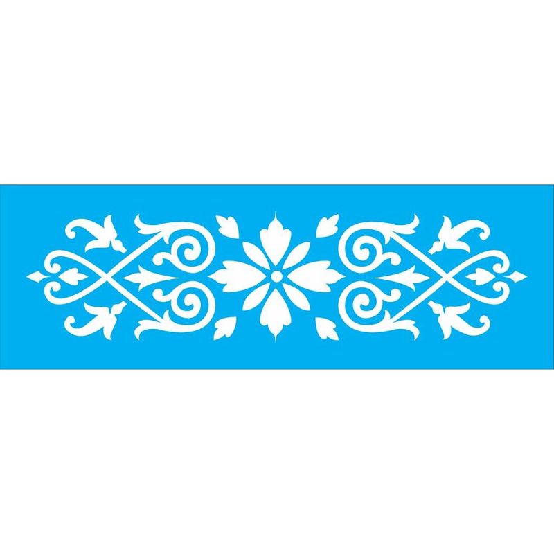 Stencil Pintura Opa 0736 Arabesco Folhas I 10x30