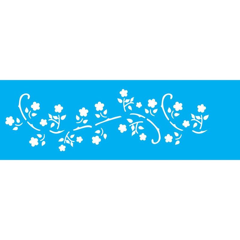 Stencil Pintura Opa 0737 Galhos e Florzinhas 10x30