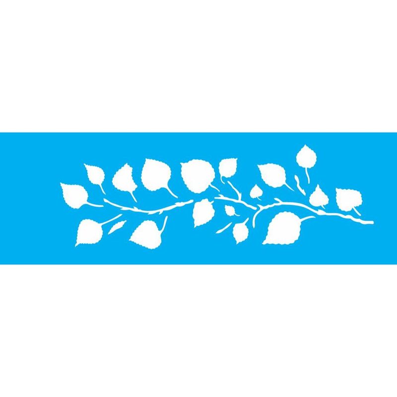 Stencil Pintura Opa 0738 Galho com Folhas 10x30