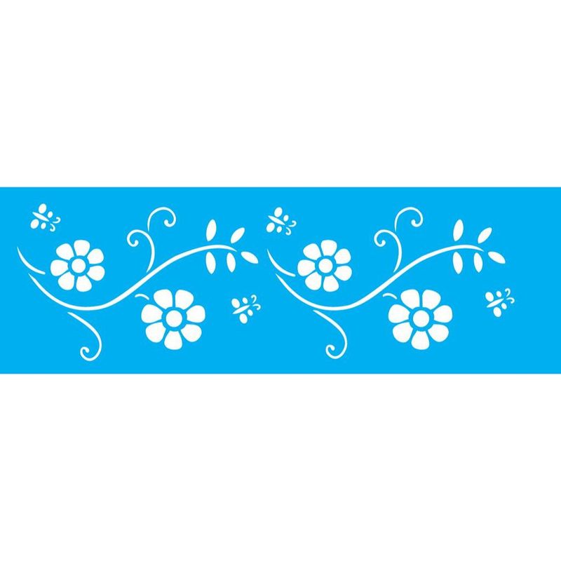 Stencil Pintura Opa 0966 Flores Princesas Iii 10x30