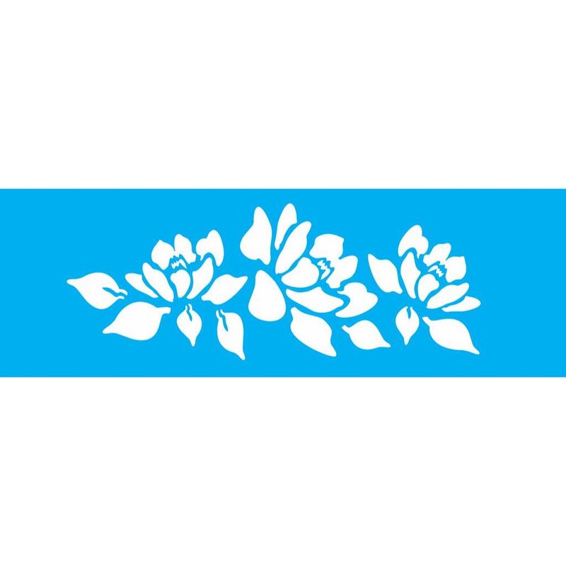 Stencil Pintura Opa 1033 Flores Magnolias 10x30