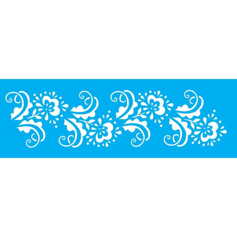 Stencil Pintura Opa 1351 Flores Coloniais 10x30