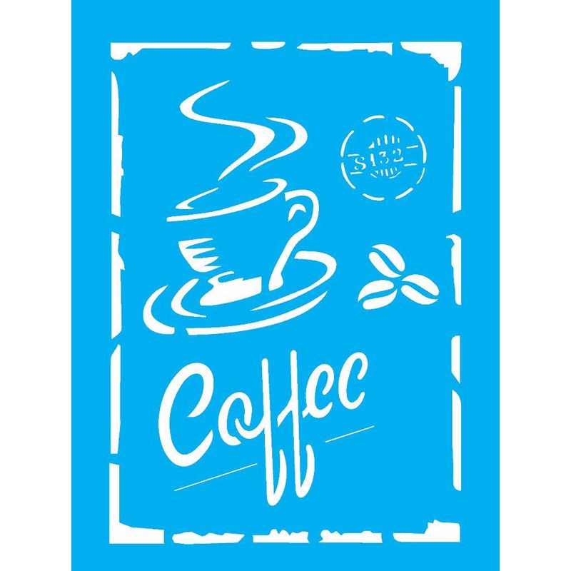 Stencil Pintura Coffee 1753 15x20 Opa